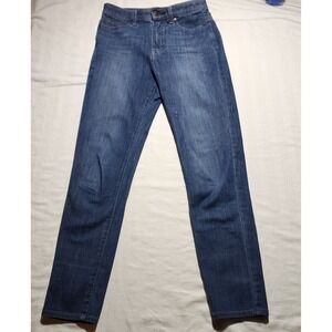 Uniqlo Pants Womens Size 25 Blue Denim Belt Loops Skinny Ultra Stretch Tapered
